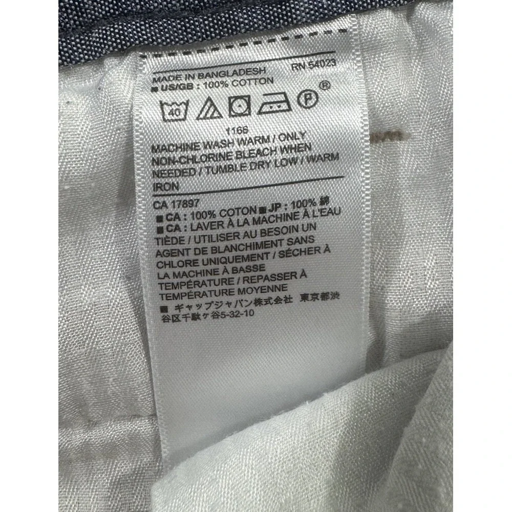 Banana Republic Chino Shorts Mens 38 Khaki Slim Fit Cotton Preppy Casual Logo